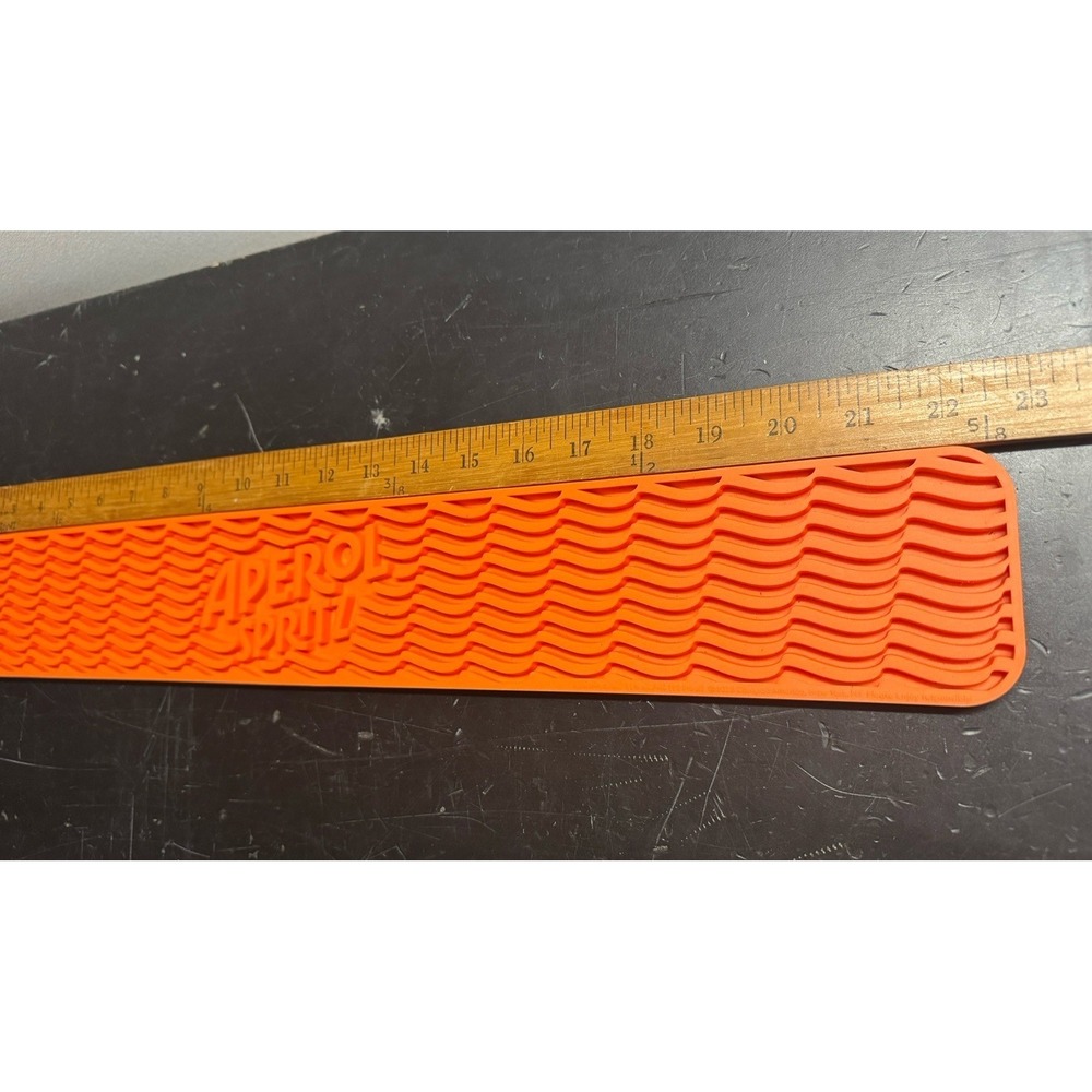 APEROL SPRITZ RUBBER BAR RAIL RUNNER SPILL COASTER MAT *BRAND NEW* ORANGE - Picture 3 of 3